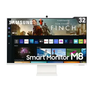 【SAMSUNG 三星】32吋4K  HDR淨藍光智慧聯網螢幕 M8  象牙白(S32BM801UC)