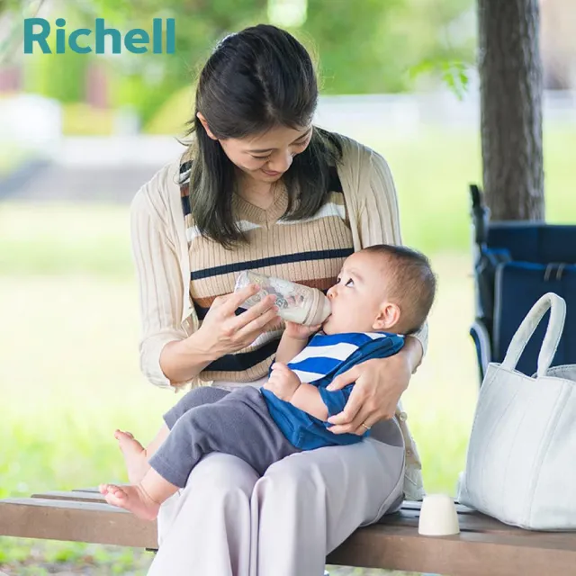【Richell 利其爾】官方授權_ TA 朵朵開寬口奶瓶 160 ML(0-3m 奶嘴頭)