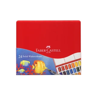 【Faber-Castell】24色攜帶型水彩塊套組