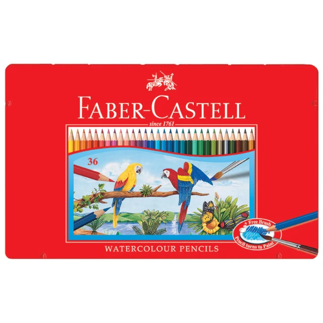 Faber-Castell 德國輝柏 36色紅盒色鉛筆 115937 115846 全新公司貨(美術 繪畫 兒童 禮品)