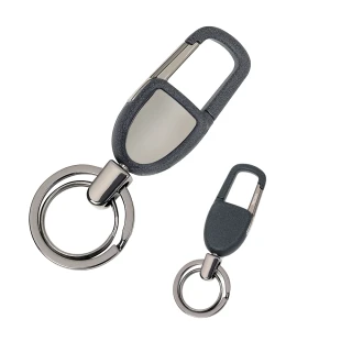 【Troika】大小雙環可掛金屬鑰匙圈(輕巧耐用 登山扣 2金屬扣環 金屬雙面設計)