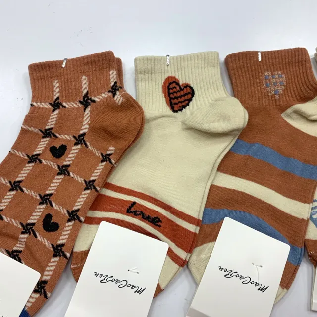 【Socks Form 襪子瘋】5雙組-100%純棉日系短襪(踝襪/棉襪/船型襪/女襪)