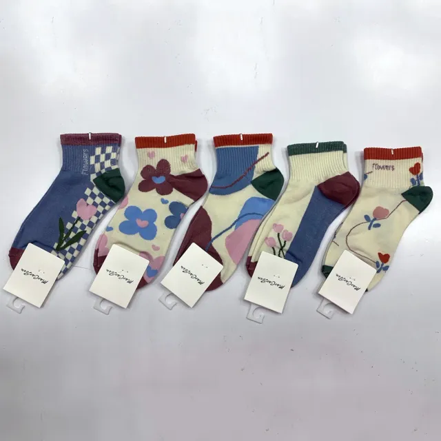 【Socks Form 襪子瘋】5雙組-100%純棉日系短襪(踝襪/棉襪/船型襪/女襪)