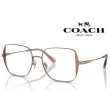 【COACH】吳謹言配戴款 時尚方框光學眼鏡 亞洲版 舒適可調鼻翼設計 HC5165D 9331 玫瑰金 公司貨