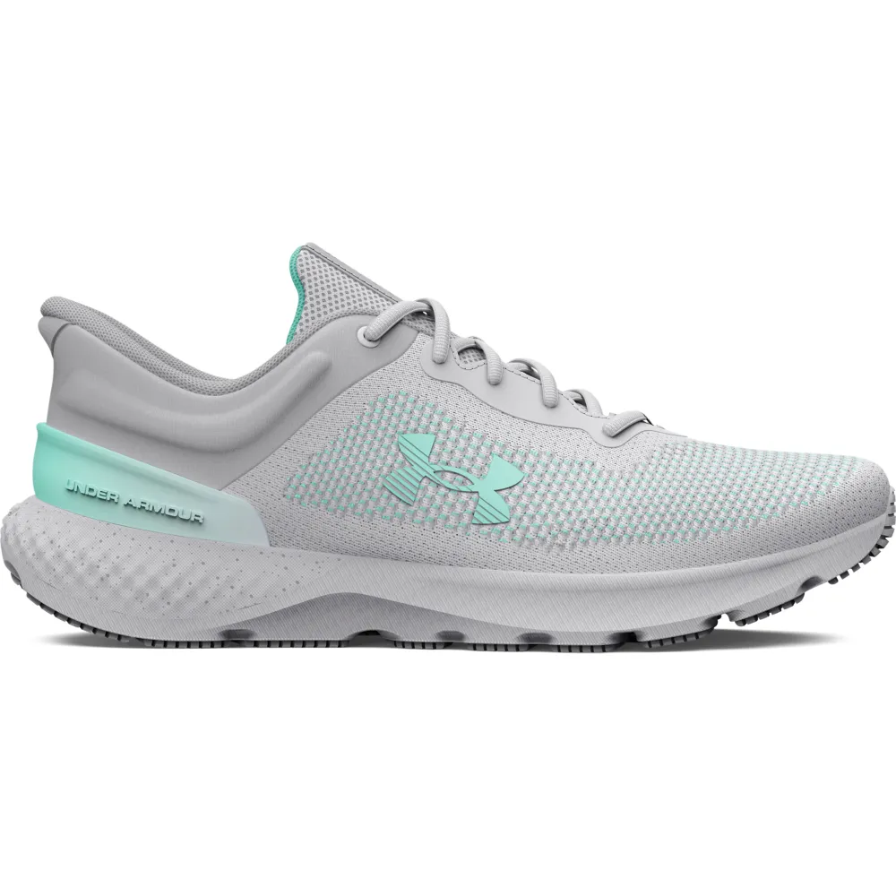 【UNDER ARMOUR】UA 女 Charged Escape 4 Knit 慢跑鞋 運動鞋_3026526-103(灰綠)