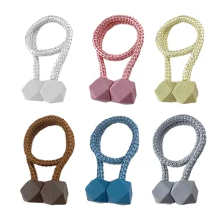 【原家居】時尚造型磁吸窗簾扣 3入組(磁吸窗簾扣 窗簾綁繩 窗簾綁帶 繫繩 窗簾綁帶 窗簾磁釦)