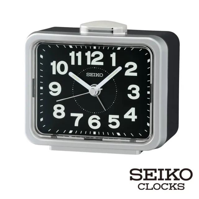 【SEIKO 精工】安睡夜晚 靜音夜光 鬧鐘時鐘 QHK062G.QHK062K.QHK062R.QHK062S(清楚大數字 有秒針 SK048)