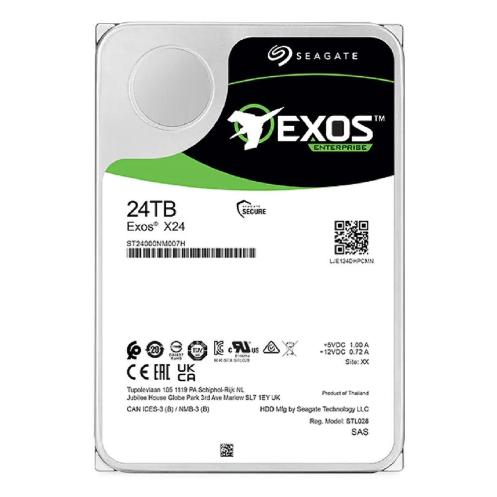 【SEAGATE 希捷】EXOS SATA 24TB 3.5吋 企業級硬碟(ST24000NM002H)
