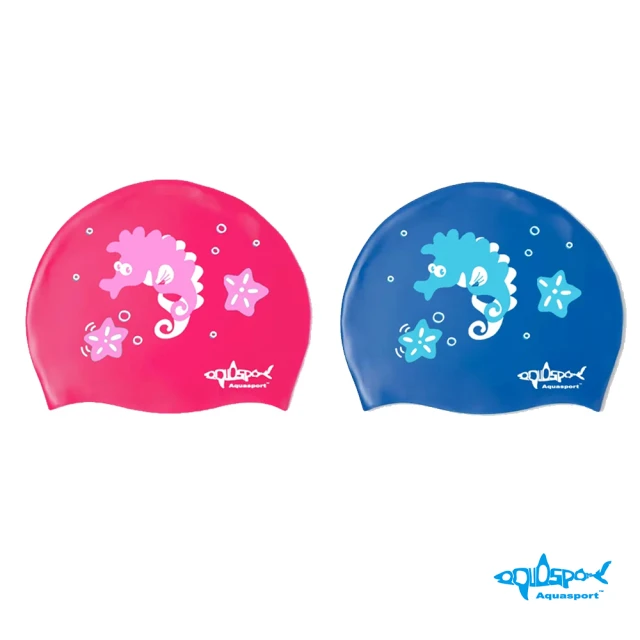 【Aquasport】3D矽膠玩水游泳泳帽(/耐用/兒童/游泳帽/配件)