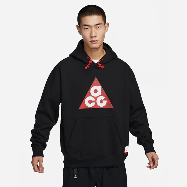 NIKE 耐吉 上衣 男款 長袖上衣 帽T 刷毛 龍年 AS M NSW ACG CNY HOODIE GCEL 黑紅 FZ6193-010