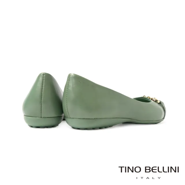 TINO BELLINI 貝里尼 巴西進口金屬鍊飾娃娃鞋FWBT034-5(草綠)