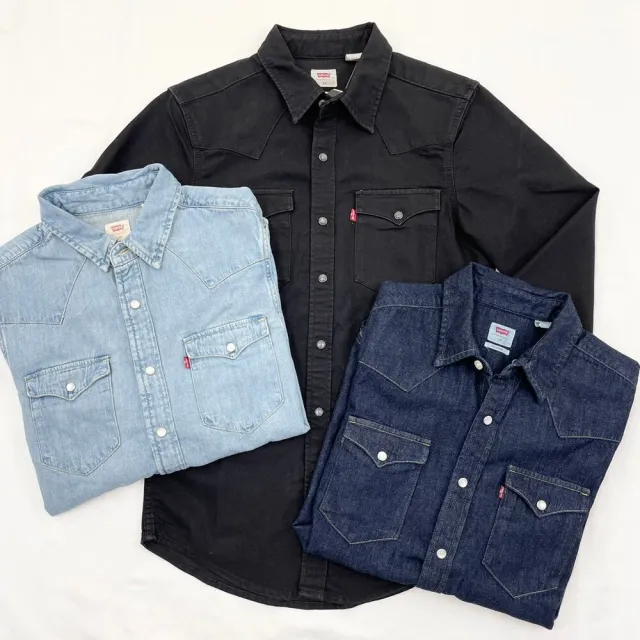 【LEVIS】Levis 牛仔長襯衫 現貨 牛仔 Levis 男版 口袋 長袖 襯衫 長袖襯衫 平輸品(長袖襯衫9006)