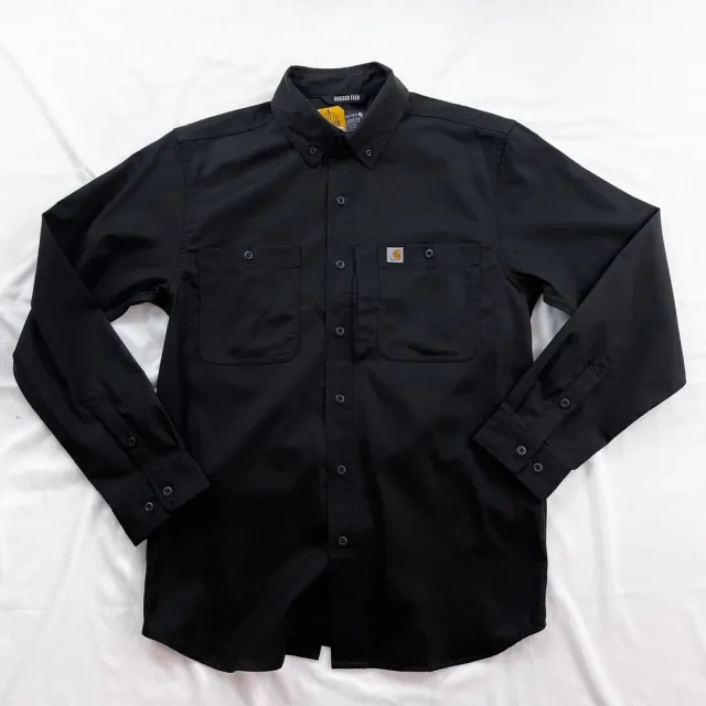 【carhartt】卡哈 雙口袋 工裝襯衫 胸前拉鏈 大尺碼 現貨 長袖 襯衫 平輸品(長袖 襯衫 9650B#4)