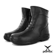 【帕瑪斯安全鞋】長筒/天然牛皮/拉鍊型氣墊防滑安全鞋(P01001H黑 /男尺寸)