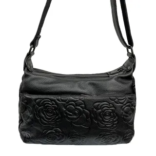 【VERTEX】100%頭層牛皮壓紋半月側背包-B