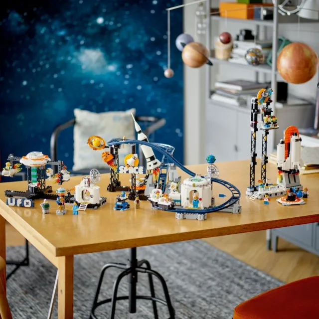 【LEGO 樂高】創意百變系列3合1 31142 太空雲霄飛車(交通工具 益智玩具 太空模型)