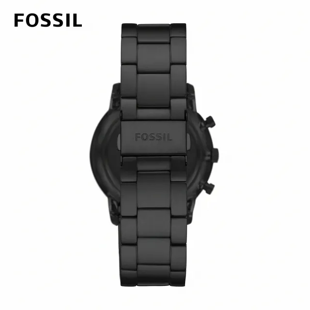【FOSSIL 官方旗艦館】Minimalist Chrono 新雅仕三眼計時指針手錶 黑色不鏽鋼鍊帶 42MM FS5848