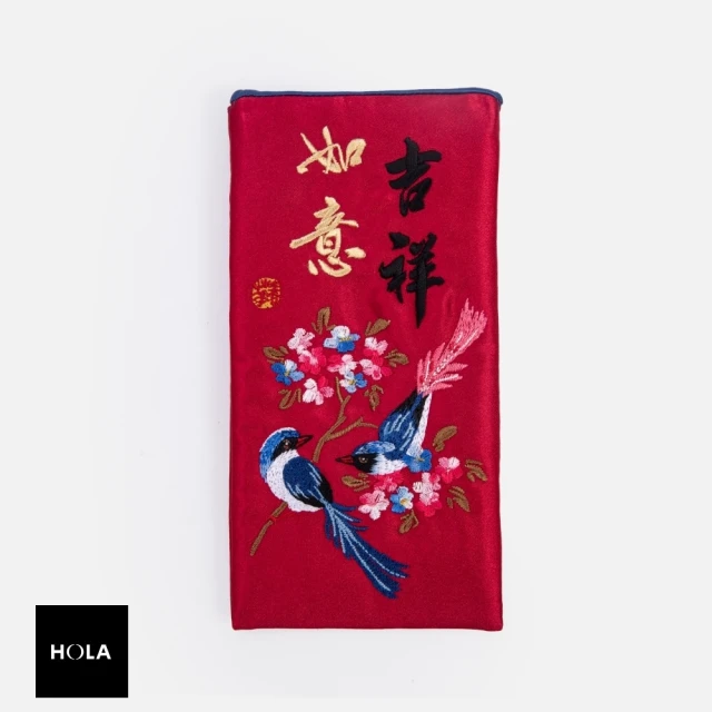 HOLAHOLA 春華工坊緞面刺繡布荷包 吉祥如意