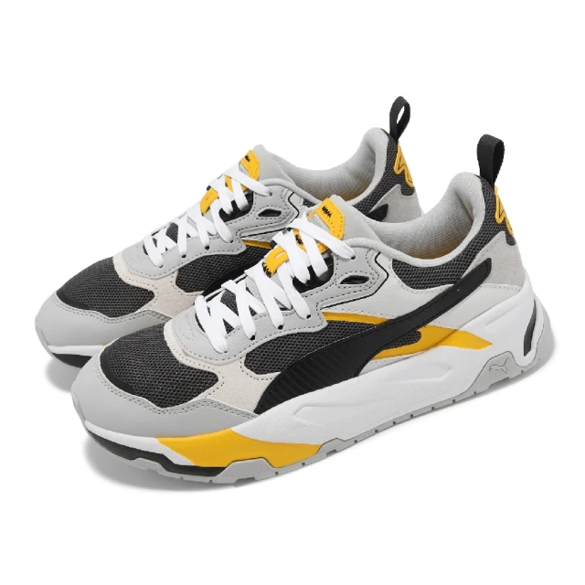 PUMA 休閒鞋 Trinity 男鞋 灰 黑 黃 拼接 緩 PUMA 休閒鞋 Trinity 男鞋 灰 黑 黃 拼接 緩衝 運動鞋(389289-11)