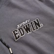 【EDWIN】男裝 星海圖騰寬連帽長袖T恤(暗灰色)