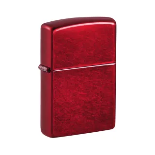 【Zippo】金屬蘋果紅色-素面-防風打火機(美國防風打火機)