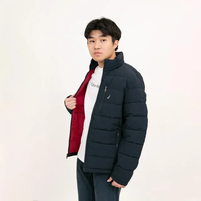 【NAUTICA】舖棉外套 繡標 防水 防風 帆船 外套 科技棉 無帽 外套 平輸品(舖棉外套9641)