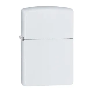 【Zippo官方直營】白色啞漆-素面防風打火機(美國防風打火機)