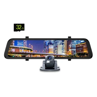 【領先者】ES-30 12吋 超清晰大螢幕 高清流媒體 前2K+1080P 全螢幕觸控後視鏡行車記錄器(行車紀錄器)