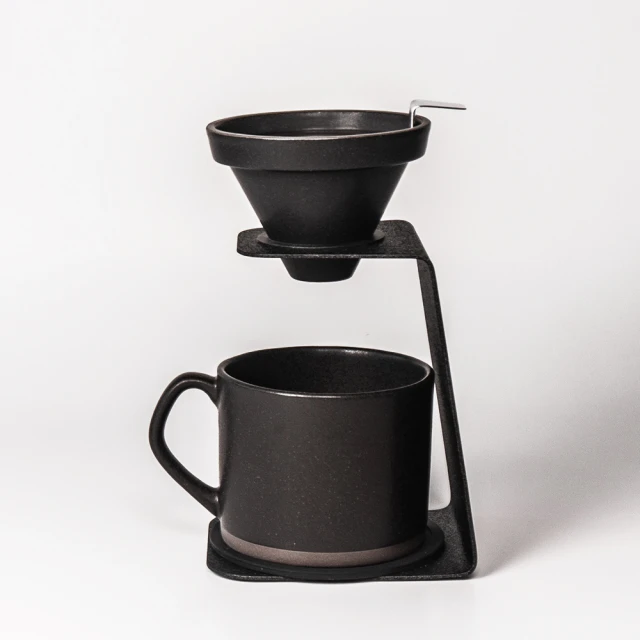 上作美器 獨享手沖咖啡架套組(馬克杯、陶瓷濾杯滴頭、手沖支架、不鏽鋼過濾器、杯墊)