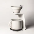 【上作美器】獨享手沖咖啡架套組(馬克杯、陶瓷濾杯滴頭、手沖支架、不鏽鋼過濾器、杯墊)
