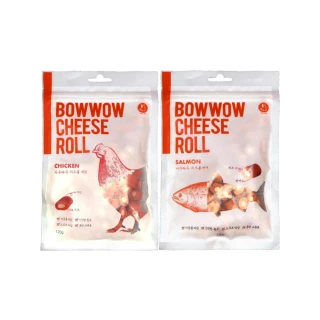 【BOWWOW】犬用高鈣起司捲 120g*6包組（雞肉/鮭魚）(犬零食、肉條)