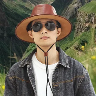 【KT DADA】包包 西部牛仔帽 大沿帽 遮陽帽 男牛仔帽真皮 禮物 復古帽 英倫帽 派對裝扮 牛