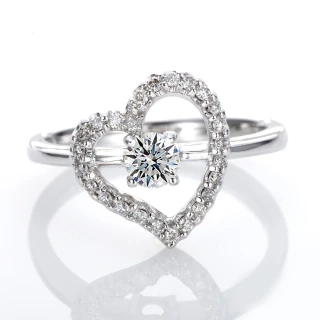 【DOLLY】0.30克拉 求婚戒18K金完美車工鑽石戒指(007)