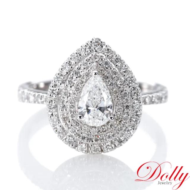 【DOLLY】0.50克拉 GIA求婚戒DVS2水滴形鑽石戒指