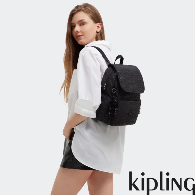 KIPLING官方旗艦館 溫柔淡雅奶茶色輕便實用多袋斜肩包-