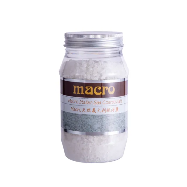【Macro】義大利天然日曬海鹽 450gx1罐(粗細鹽任選)