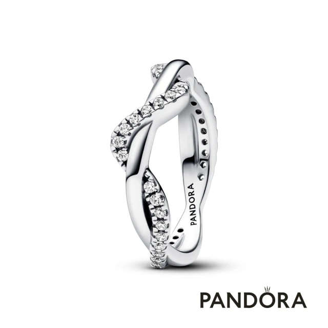 Pandora 潘多拉Pandora 官方直營 璀璨交織波紋戒指