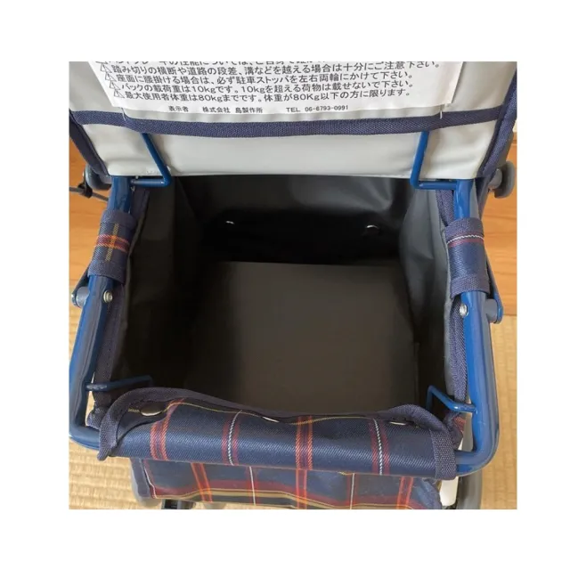 【海夫健康生活館】勝邦福樂智 日本SHIMA ARUTO 多功能中型簡易購物車(格子)