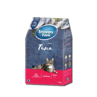【Snappy Tom 幸福貓】貓乾糧 鮪魚風味1.5kg-粉*2包組 貓飼料 飼料(A002D06-1)