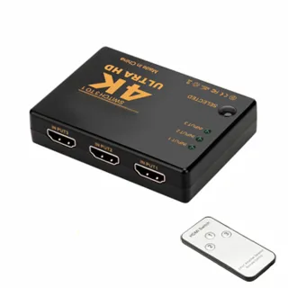 【LineQ】4K2K 高畫質HDMI 3進1出遙控切換器 機上盒切換 螢幕切換