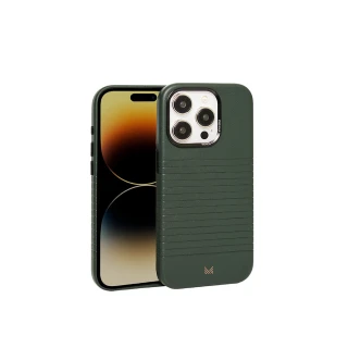 【MONOCOZZI】iPhone 15 Pro 皮革磁吸保護殼-橄欖綠(MONOCOZZI)