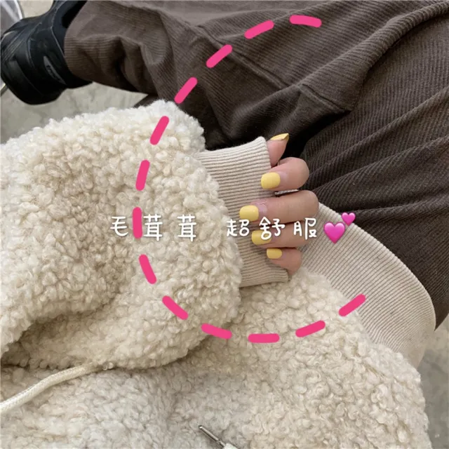 【D.studio】韓版寬鬆可愛保暖毛毛絨小熊大學t(長袖上衣 長袖t恤 衣服 寬鬆上衣 素T 素色 冬天 帽t W160)