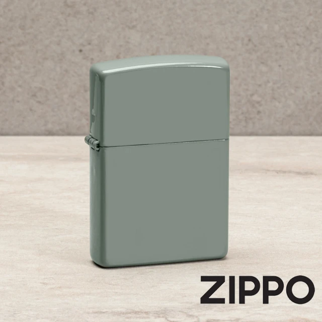 【Zippo官方直營】鼠尾草綠亮漆-素面-防風打火機(美國防風打火機)