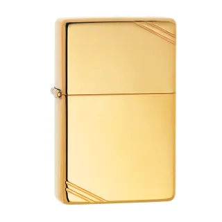 【Zippo官方直營】古典銅鏡面切角防風打火機+贈專用油(美國防風打火機)