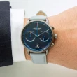 【Nordgreen】ND手錶 先鋒 Pioneer 42mm 深空灰殼×藍面 霧霾藍純素皮革錶帶(PI42GMVEDONA)