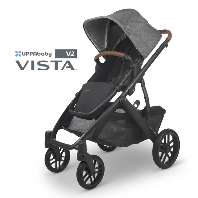 【UPPAbaby】VISTA V2單人推車+新生兒貼身座墊(可另加購第二座椅 擴充為雙寶推車)