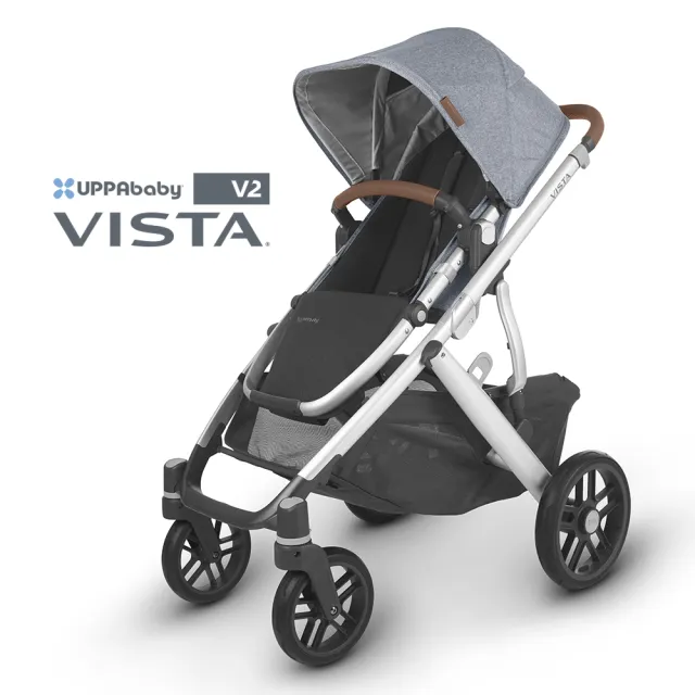 【UPPAbaby】VISTA V2單人推車+新生兒貼身座墊(可另加購第二座椅 擴充為雙寶推車)