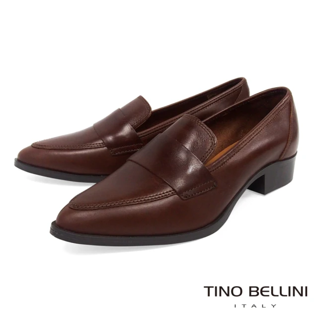 TINO BELLINI 貝里尼TINO BELLINI 貝里尼 義大利進口尖頭樂福鞋FWCT026E-6(可可)