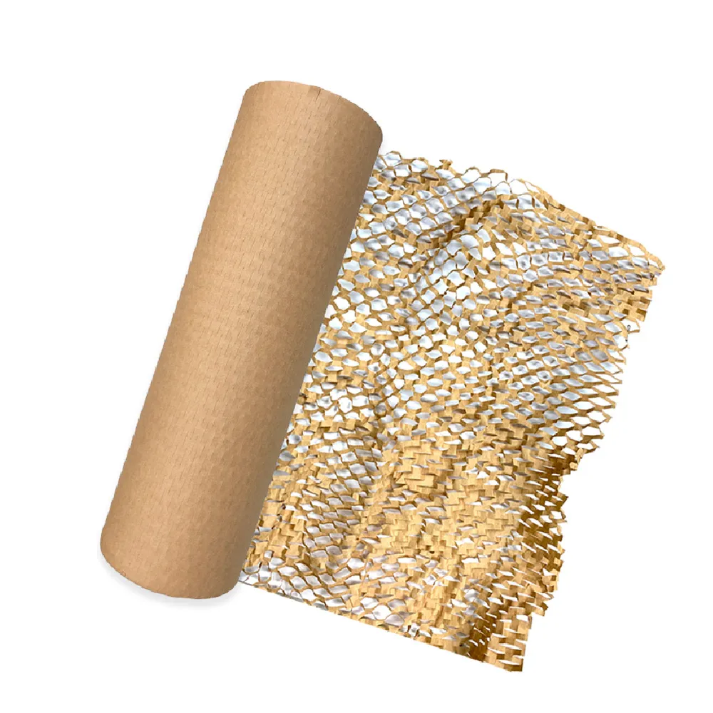 【CLEAN 克林】80g蜂巢包裝紙 30cmx50m/捲 牛皮色(蜂窩紙 緩衝紙 紙網 包材 禮品 易碎品 包材 氣泡紙)