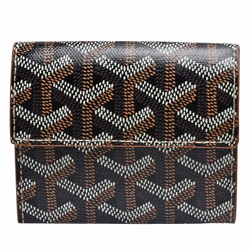 【GOYARD 高雅德】經典Monnaie Marigny手工帆布暗釦零錢包(棕色MARIGNPMLTY01CL03P-BRO)